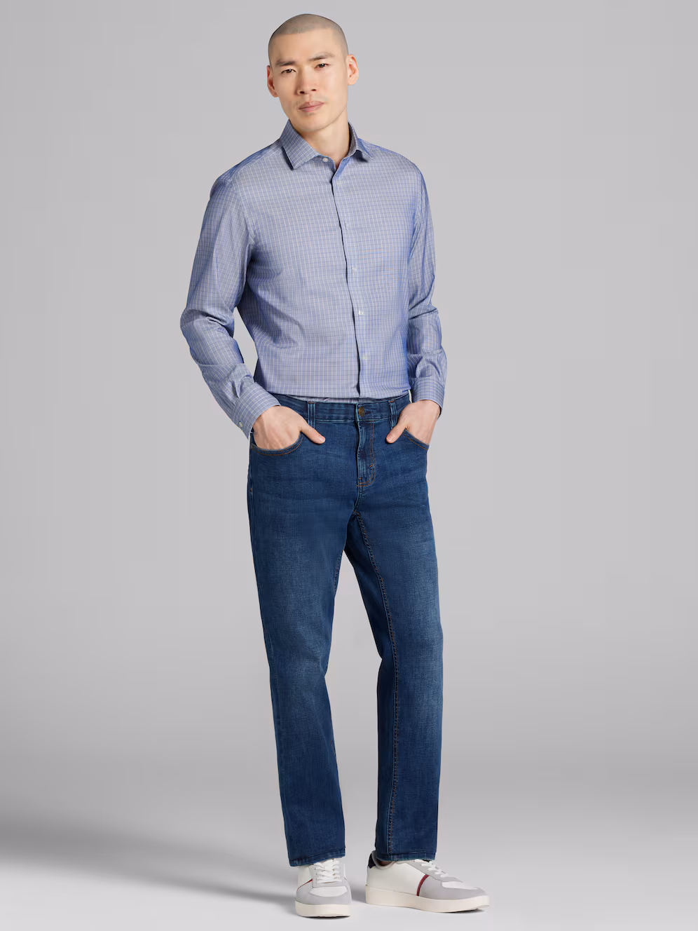 55HD_32_AWEARNESS_KENNETH_COLE_DRESS_SHIRTS_BLUE_CHECK_ALT1