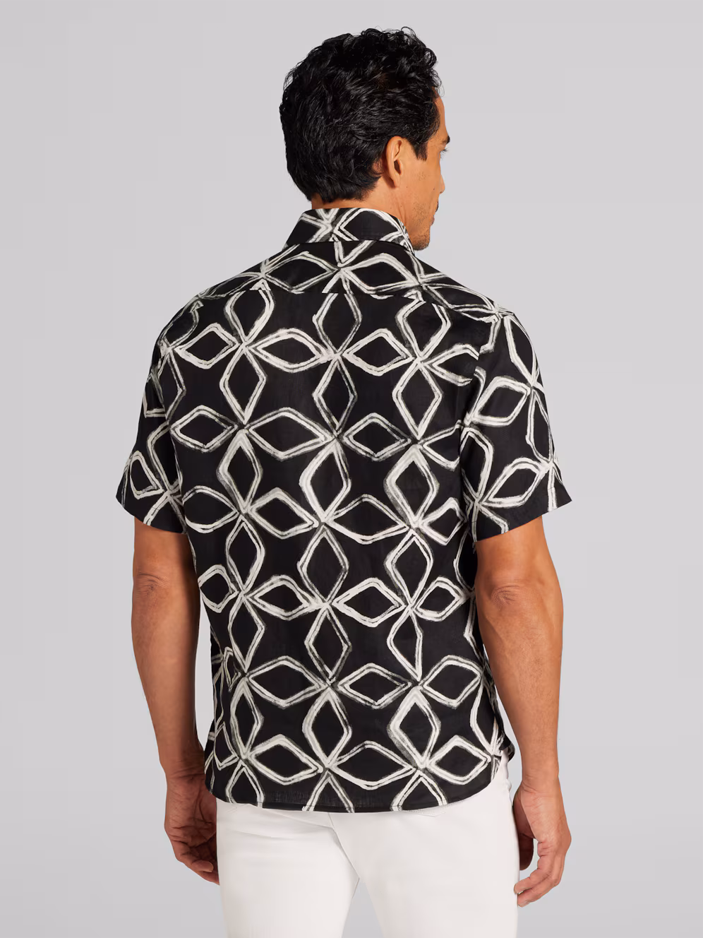 66TM_43_JOSEPH_ABBOUD_SHORT_SLEEVE_BUTTON_UP_SHIRTS_BLACKWHITE_ALT3